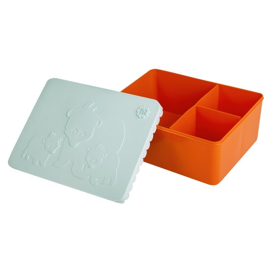 Blafre Boîte à tartines ours bleu clair-orange - Blafre