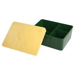 Lunch box bear dark green-yellow - Blafre