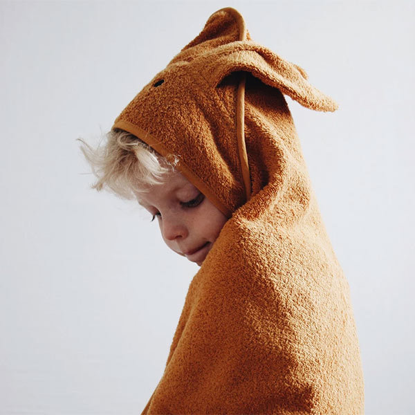 Cape De Bain Bebe Lapin Mustard 100 Cm Liewood Little Thingz
