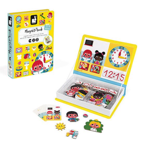 Janod Magnetic book Learn tot tell the time - Janod