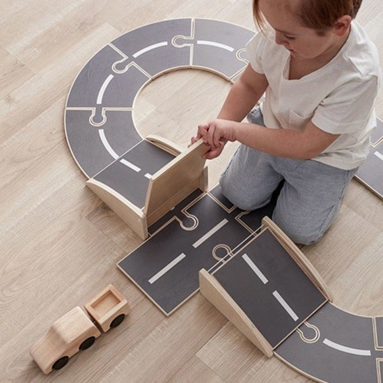 Kid's Concept Kids Concept wooden car track Aiden 18-pieces