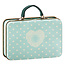 Maileg Maileg metal suitcase mint cream dots