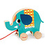 Janod speelgoed Pull along toy Circus elephant - Janod