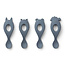 Liewood Liewood Liva siliconen lepels Blue wave - 4 pack