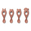 Liewood Liewood Liva siliconen lepels Dark rose - 4 pack