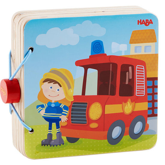 Haba Livre en bois pour bébé Pompiers - Haba