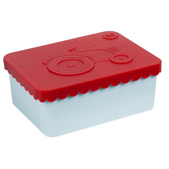 Blafre Lunchbox brooddoos tractor rood-lichtblauw Blafre