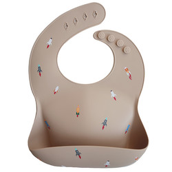 Mushie silicone bib Rocket