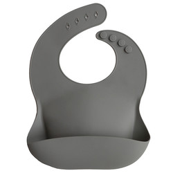 Mushie silicone bib Silver Sage