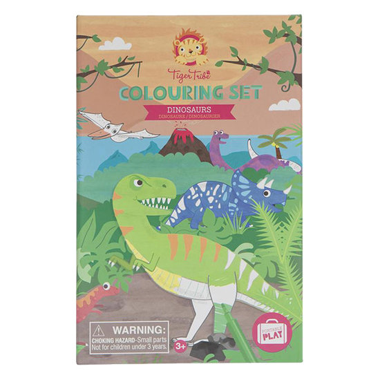 Tiger Tribe Tiger Tribe kleur- en stickerset dinosaurus
