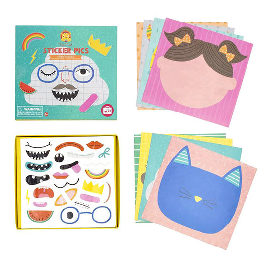 Tiger Tribe Tiger Tribe stickerset Grappige gezichten