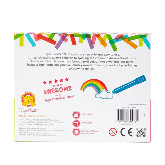 Tiger Tribe Tiger Tribe silk crayons 8pcs