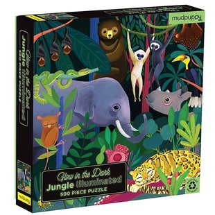Mudpuppy Glow-In-the-Dark puzzle Jungle 500pcs