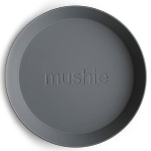 Mushie ronde borden set van 2 - Smoke