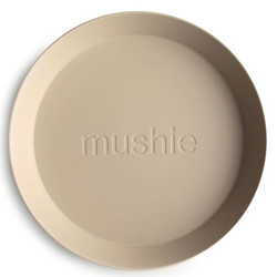 Mushie ronde borden set van 2 - Vanilla