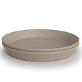 Mushie Mushie ronde borden set van 2 - Vanilla