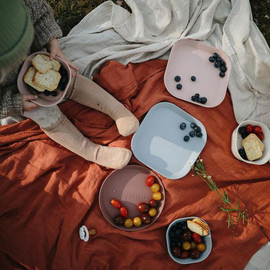 Mushie Mushie quadratischen Schalen 2er Set - Blush