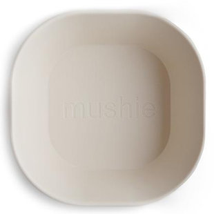 Mushie bols carrés lot de 2 - Ivory