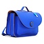 Own Stuff Own Stuff leather school bag cobalt - magnetic lock