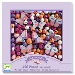 Djeco perles en bois - Butterflies