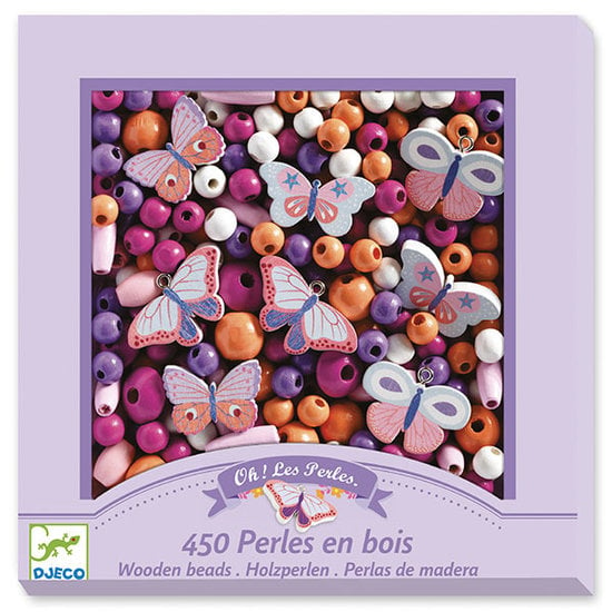 Djeco Djeco wooden beads - Butterflies