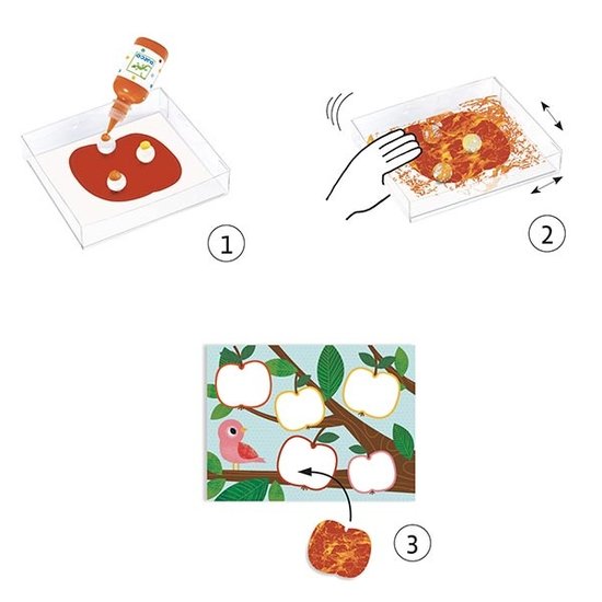 Djeco Djeco schilderen met knikkers Veelkleurige natuur