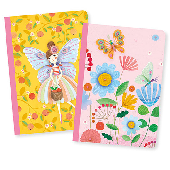 Djeco Djeco petits carnets - 2 notebooks Rose