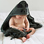 Liewood Baby towel Albert Panda Hunter green 70cm - Liewood