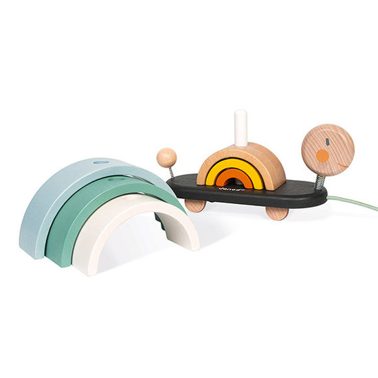 Janod Trekdier regenboog schildpad Sweet Cocoon - Janod