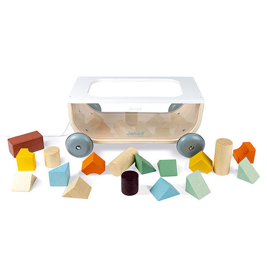 Janod Cart with blocks Sweet Cocoon - Janod