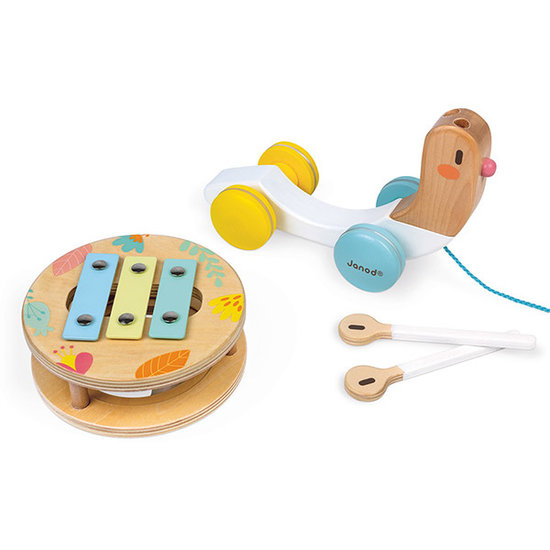 Janod Pull along toy musical instruments snail - Janod