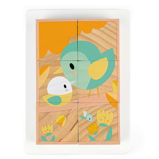 Janod Block puzzle animals 6pcs - Janod