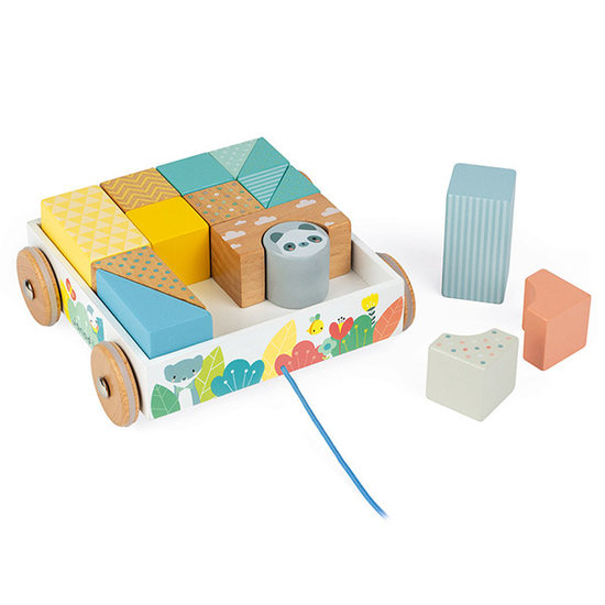 Janod Chariot de cubes à promener Pure - Janod