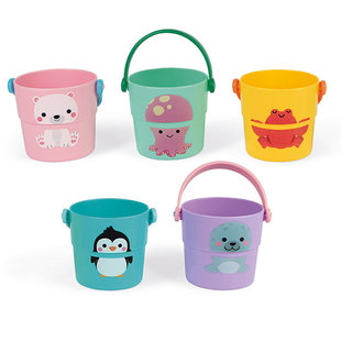 Bath toy 5 activities buckets - Janod