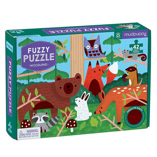 Mudpuppy Mudpuppy fuzzy puzzle LWoodland 42pcs