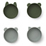 Liewood Liewood Iggy silicone bowls 4 pack - hunter green mix