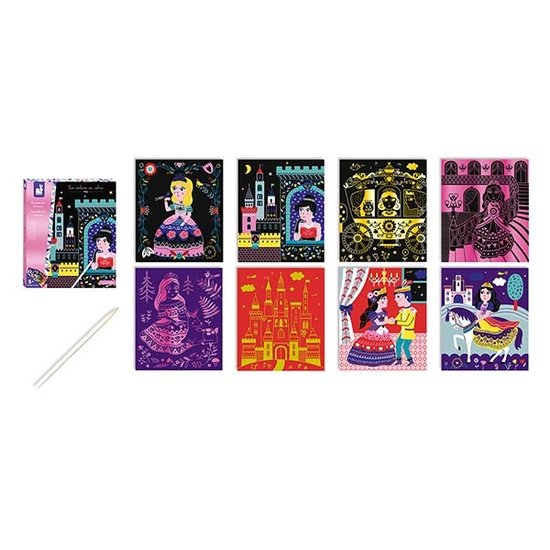 Janod Janod kit créatif scratch art Princesses
