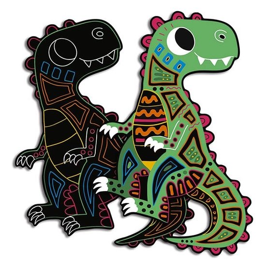 Janod Janod kit créatif scratch art Dinos
