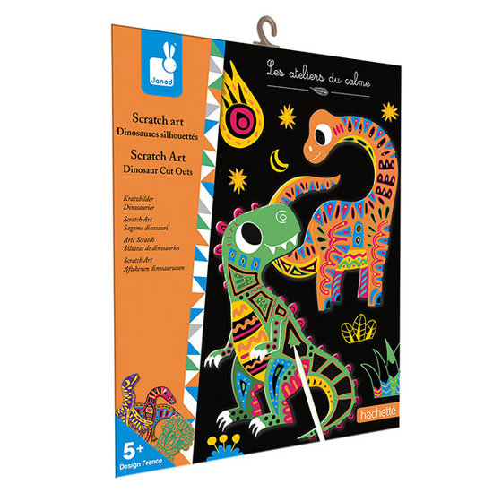 Janod speelgoed Janod kit créatif scratch art Dinos