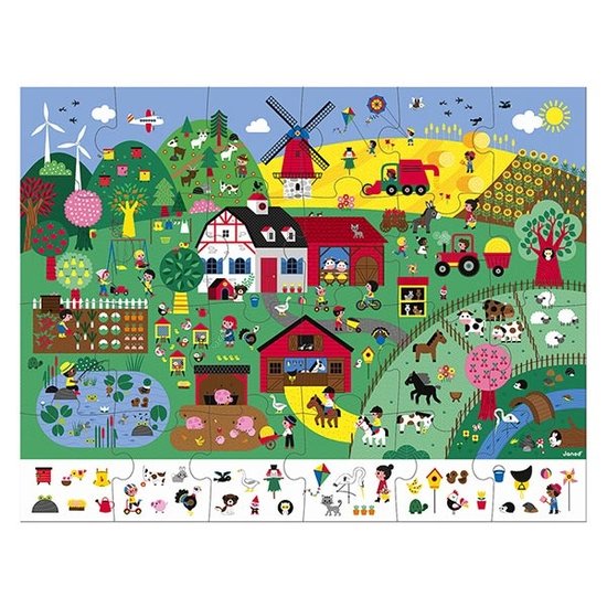 Janod Janod observation puzzle The farm 24pcs +3yrs