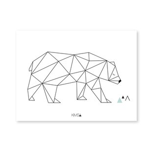 Poster bear geometric - Lilipinso