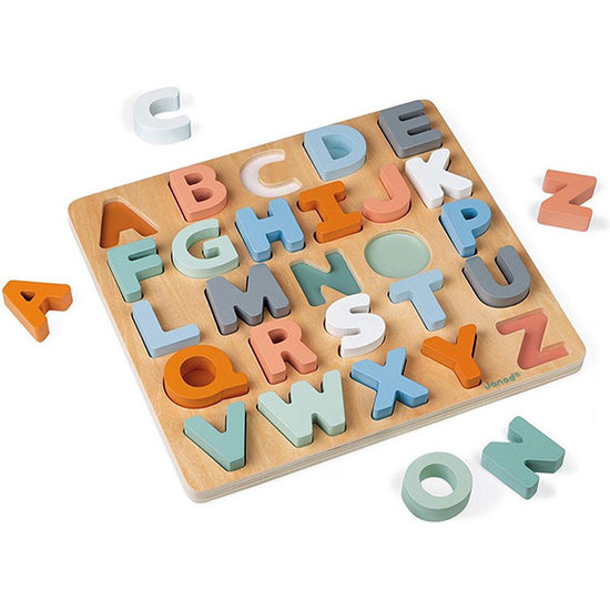 Janod Janod Sweet Cocoon Puzzle Alphabet mit Kreidetafel