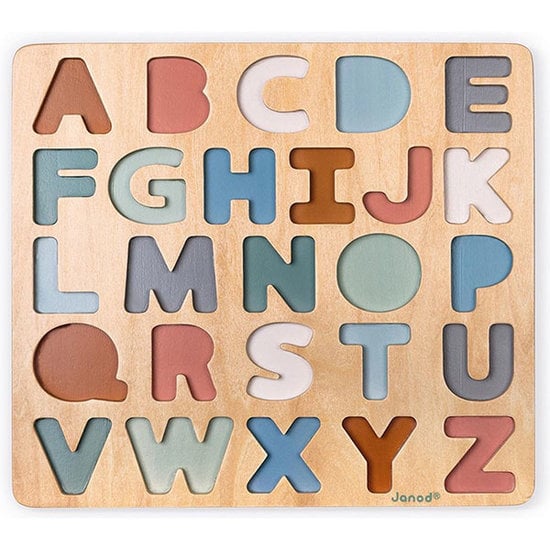 Janod Janod Sweet Cocoon Puzzle Alphabet mit Kreidetafel