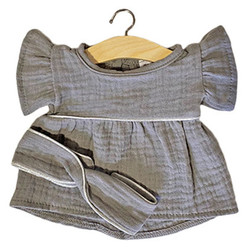 Robe poupée avec bandeau Daisy grey - Minikane