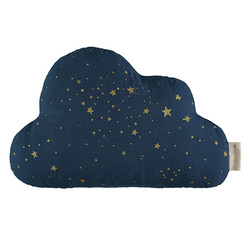 Nobodinoz Cloud cushion Gold Stella - Midnight Blue