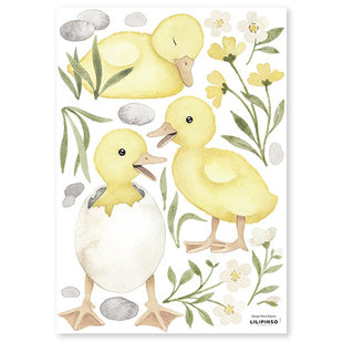 Lilipinso muurstickers Lucky Ducky 3 Ducklings