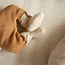 Nanami Nanami baby booties ribvelvet naturel