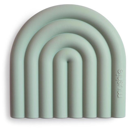 Mushie Mushie teether Rainbow cambridge blue