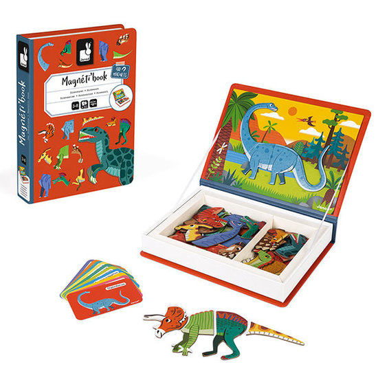 Janod Janod Magnetic Book Dinosaurs 50pcs 3-8yrs