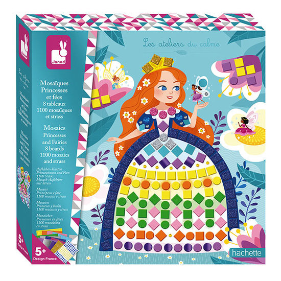 Janod speelgoed Janod craft set foam mosaics princesses & fairies